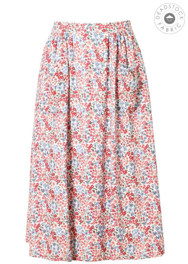 Sustainable Rayon Ditsy Print Skirt