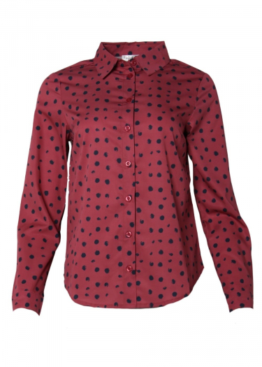 Abstract polka print blouse