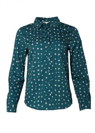 Abstract polka print blouse